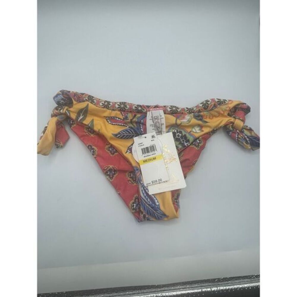 Becca Side Tie Tapestry Reversible‎  Bikini Bottoms Size Medium